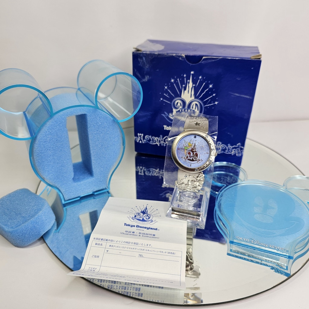 Tokyo Disneyland 20th Tinker Bell Wrist Watch unused Very RARE Limited Edition